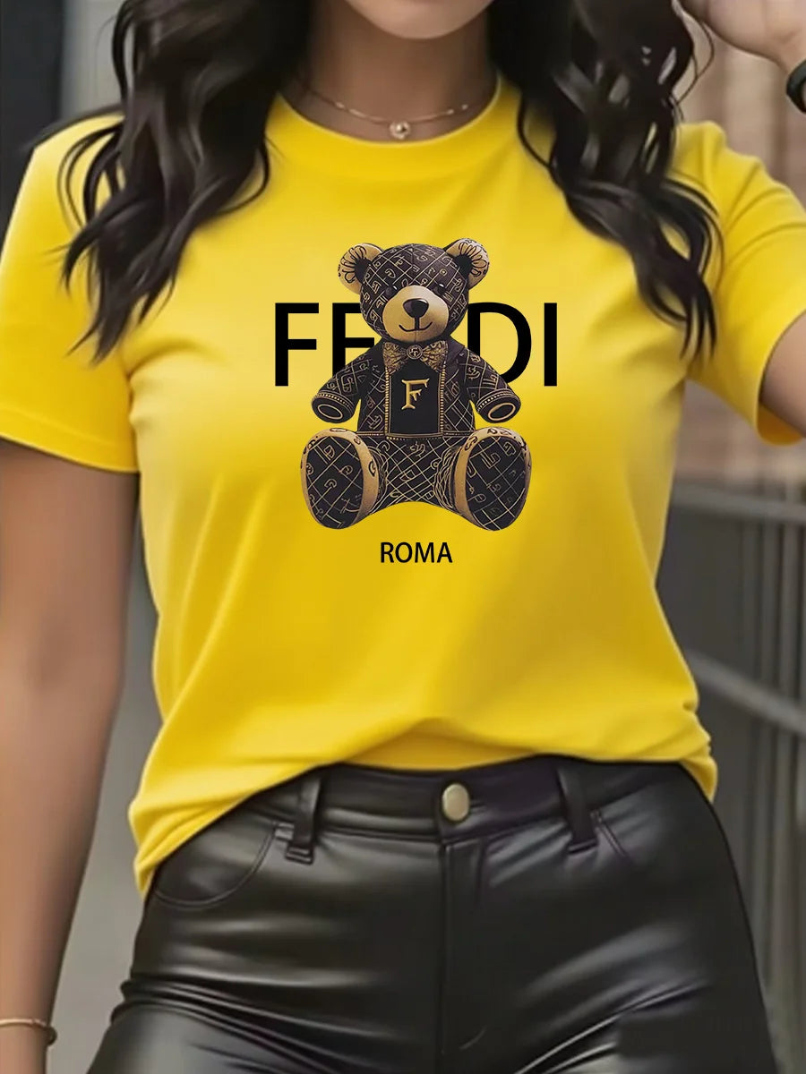 Women’s Teddy Bear Graphic T-Shirt - Jeglowstore