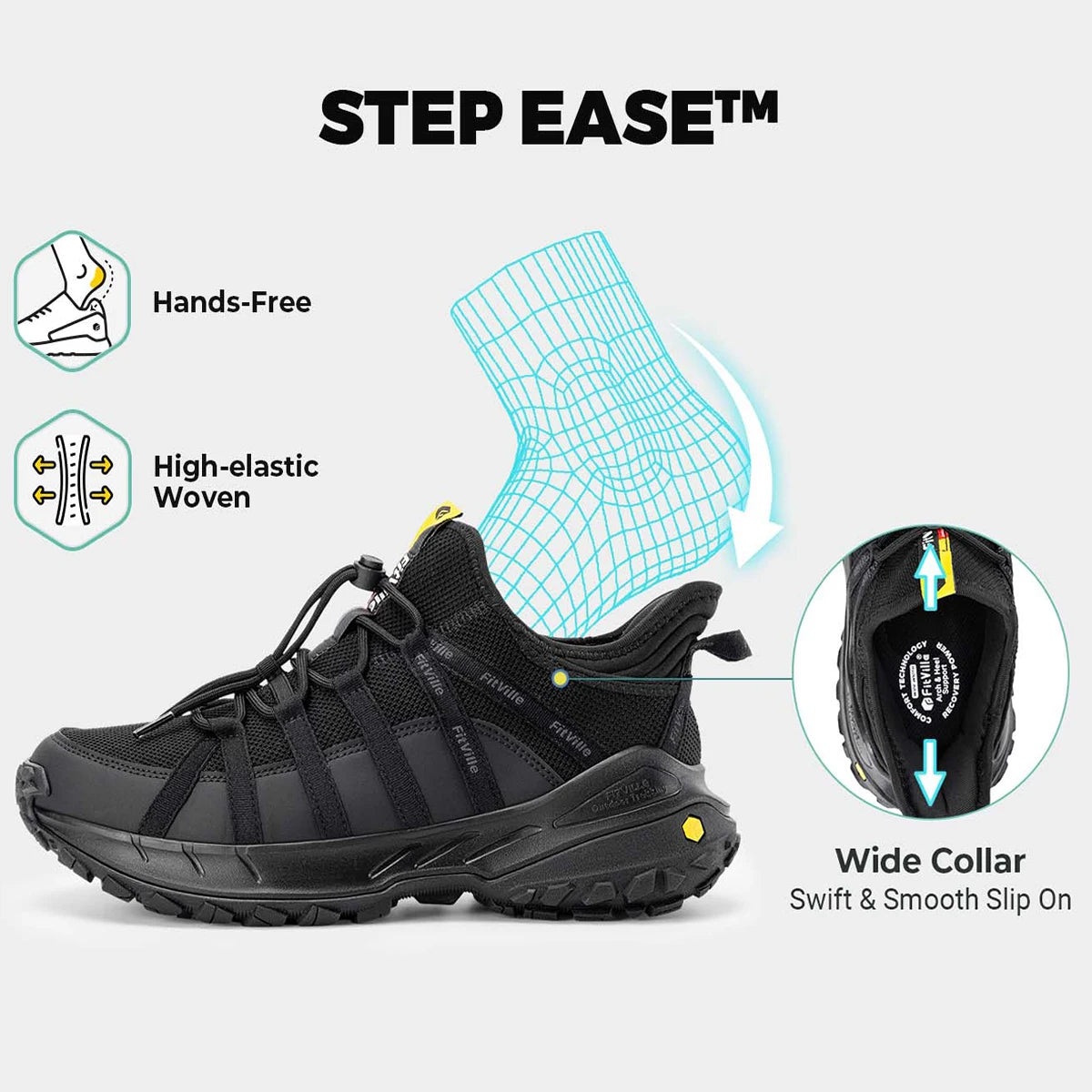 FitVille Arch Support Hiking Loafers - Jeglowstore