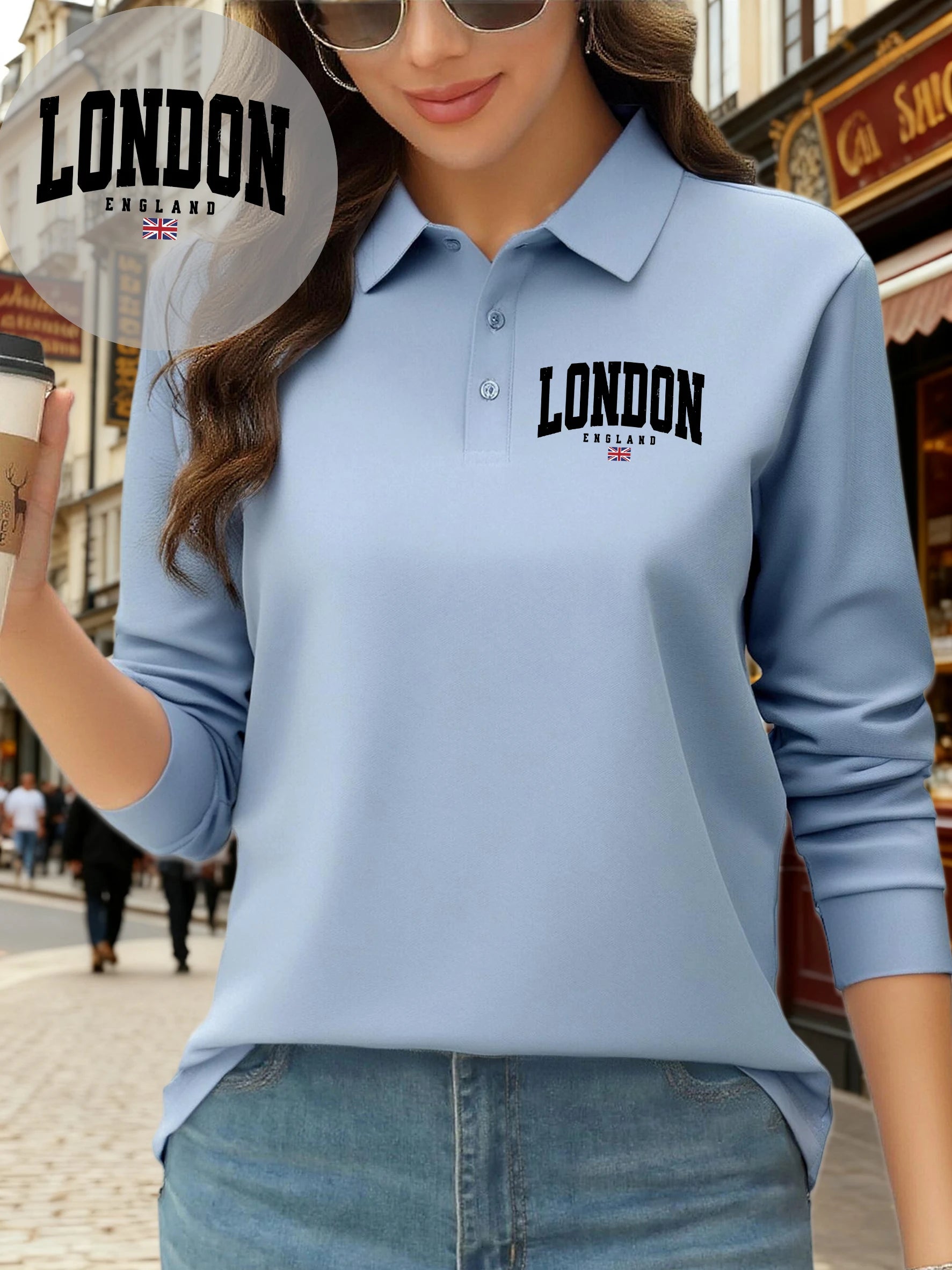 Women’s London Flag Polo Shirt