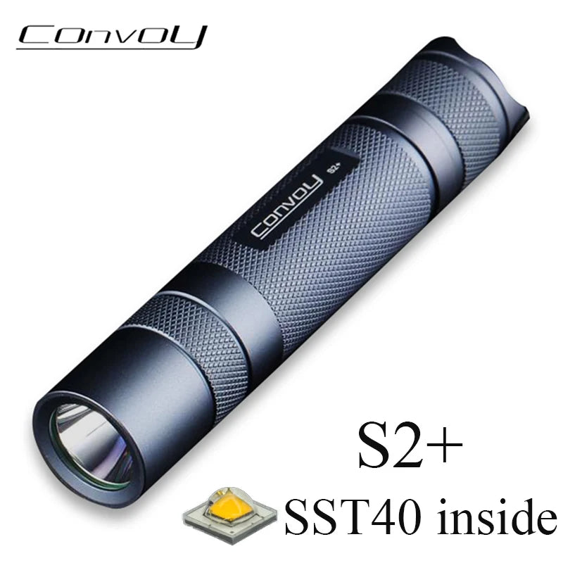 Convoy S2 Plus SST40 Flashlight Linterna LED High Powerful 18650 Flash Light 1800 Lumen Camping Fishing Work Light Mini Lantern - Jeglowstore