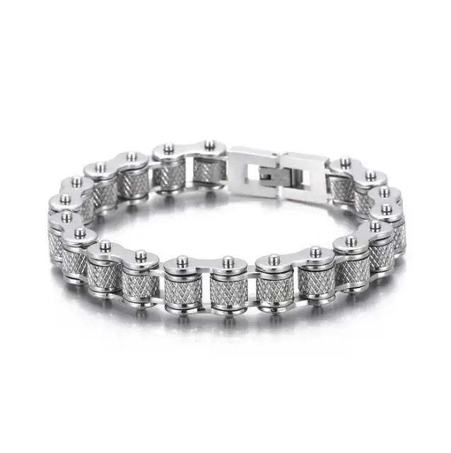 Retro Heavy Stainless Steel Motorcycle Chain Bracelet - Jeglowstore