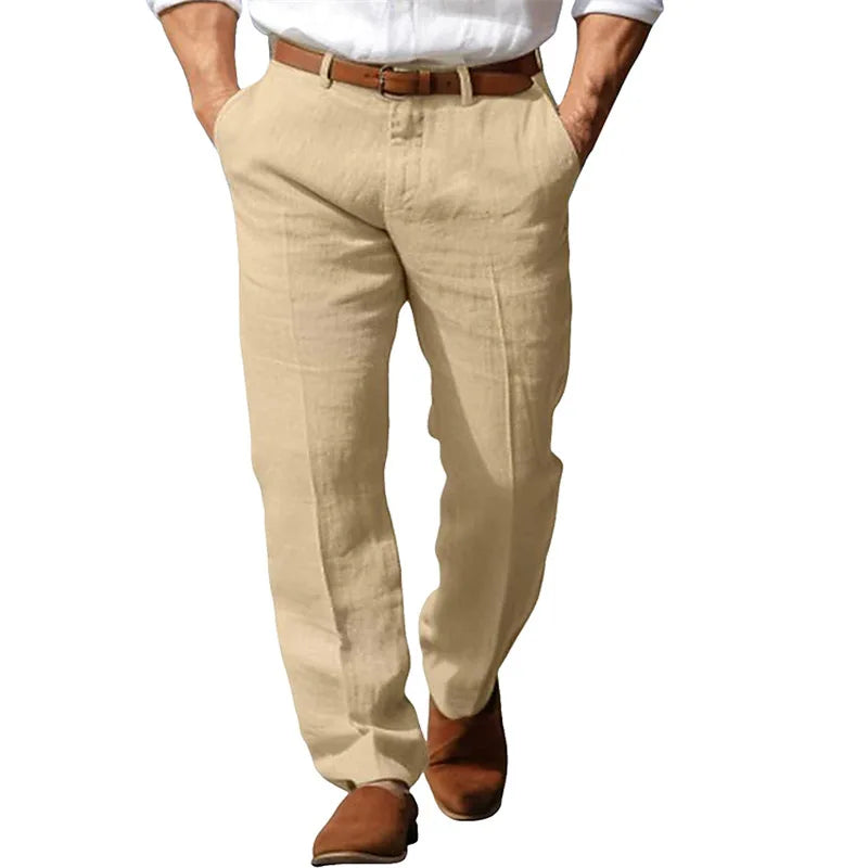 Men’s Formal Linen Summer Pantsj - Jeglowstore