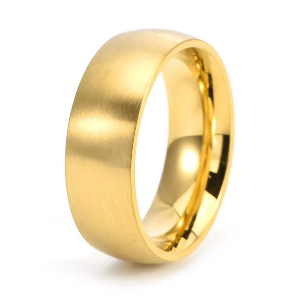 Men’s Brushed Titanium Steel Ring - Jeglowstore