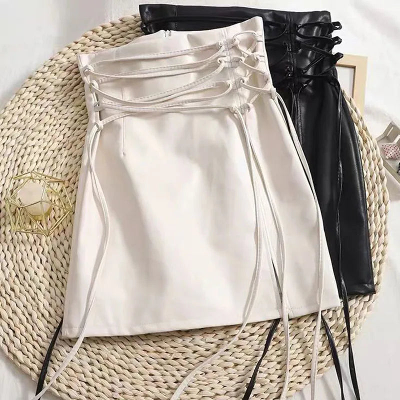 Slim Fit Leather Club Mini Skirt