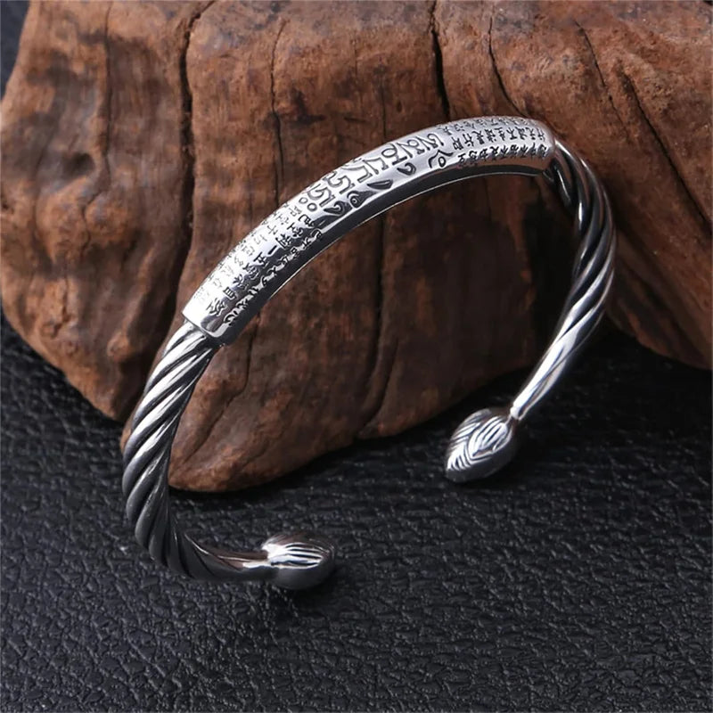 Sterling Silver Woven Leather Bracelet - Jeglowstore