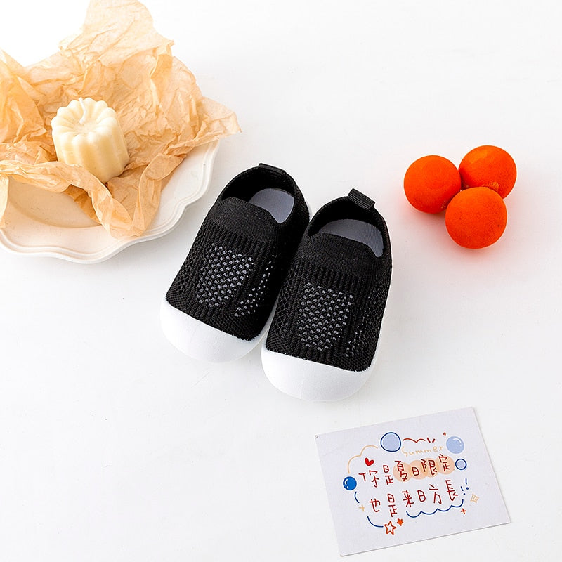 Spring Popular New Baby Shoes Mesh Knit Breathable Kid Girls Boys 0-3T Summer Slip-On Casual Sneakers Toddler Non-Skid Prewalker - Jeglowstore