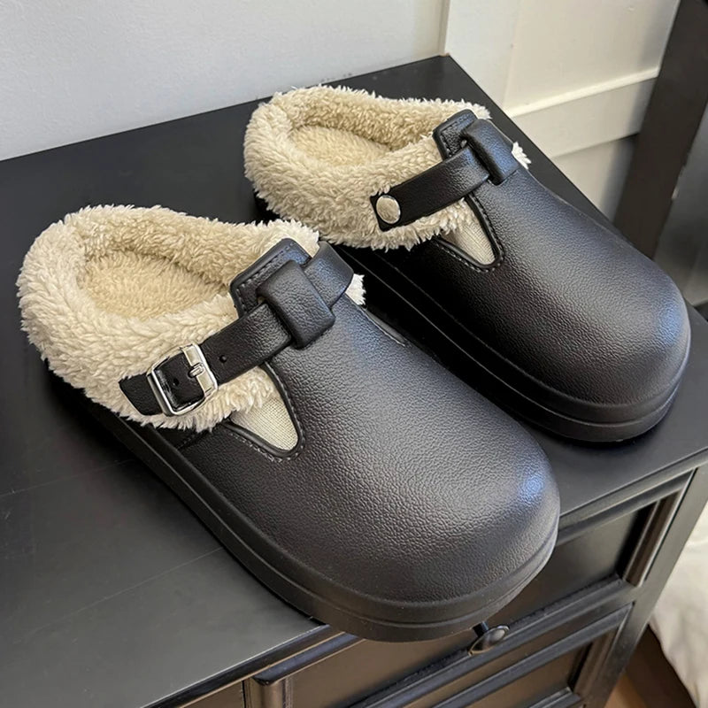 Women Winter Waterproof Plush Clogs