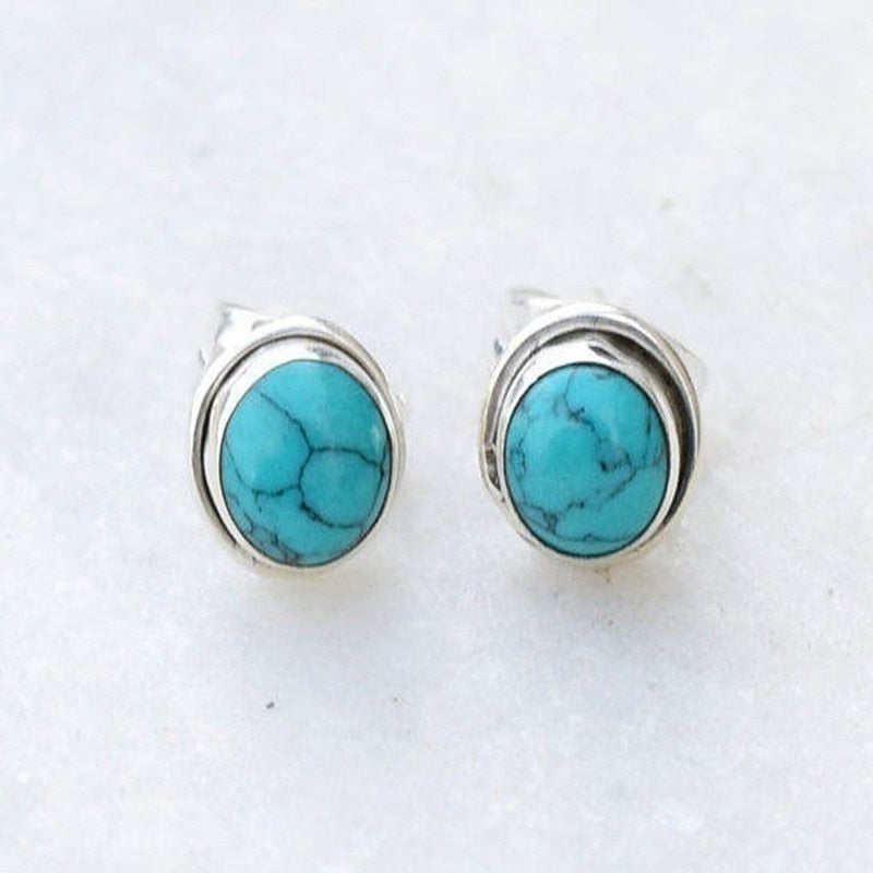 Hip Hop Square Zircon Earrings Men Women Geometric Micropavé Zircon Faux Color Stone Stud Earrings