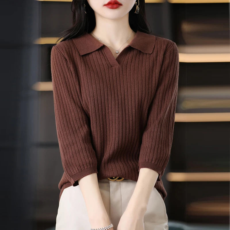 Women’s Cotton Polo Knit T shirt