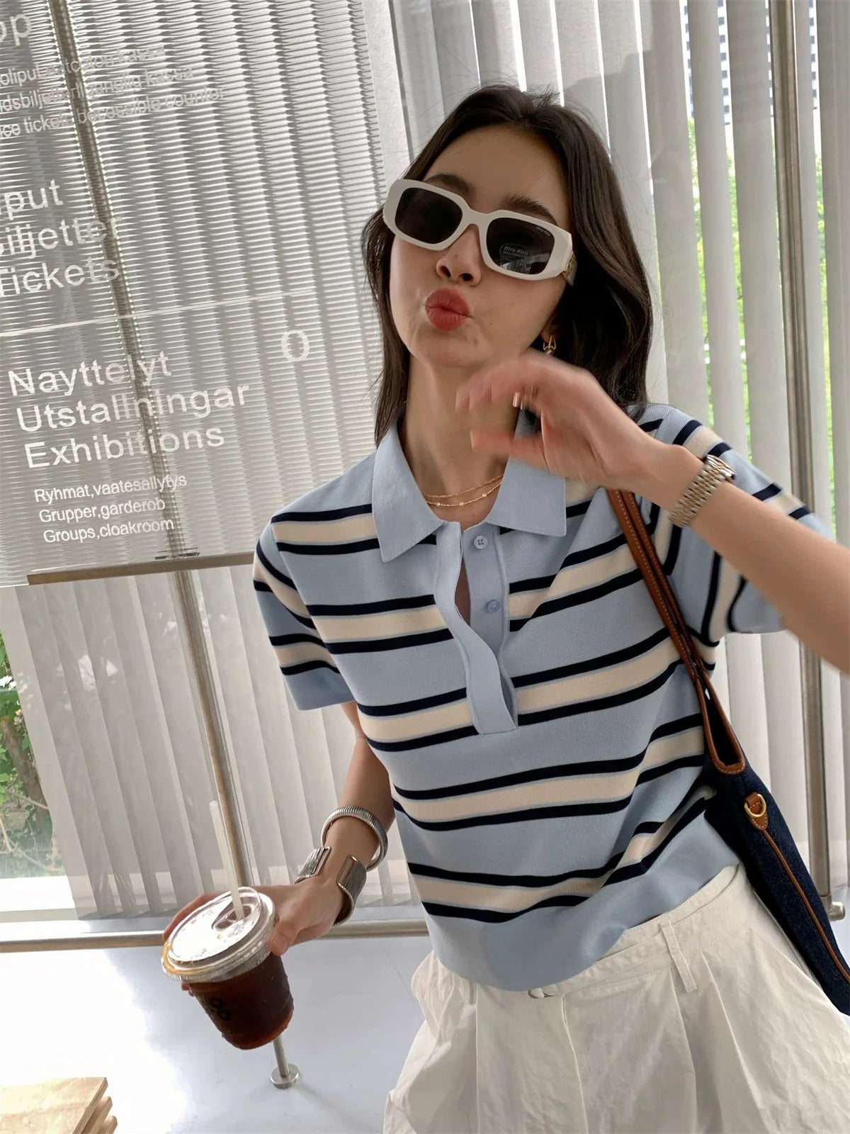 Women’s Classic Polo Knit Pullover - Jeglowstore