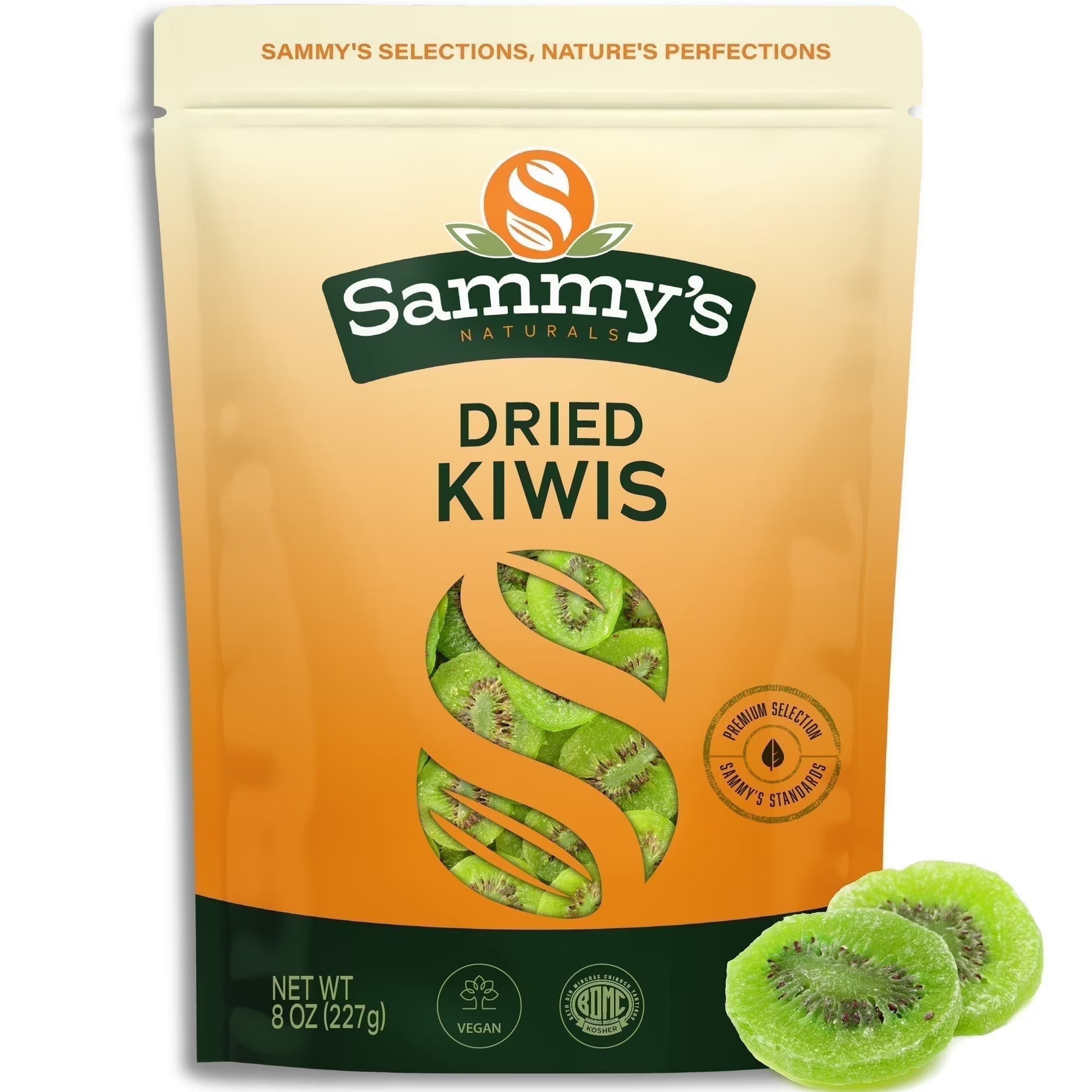 Sammy's Dried Sweetened Kiwi - Juicy & Tangy Treat, 8 oz
