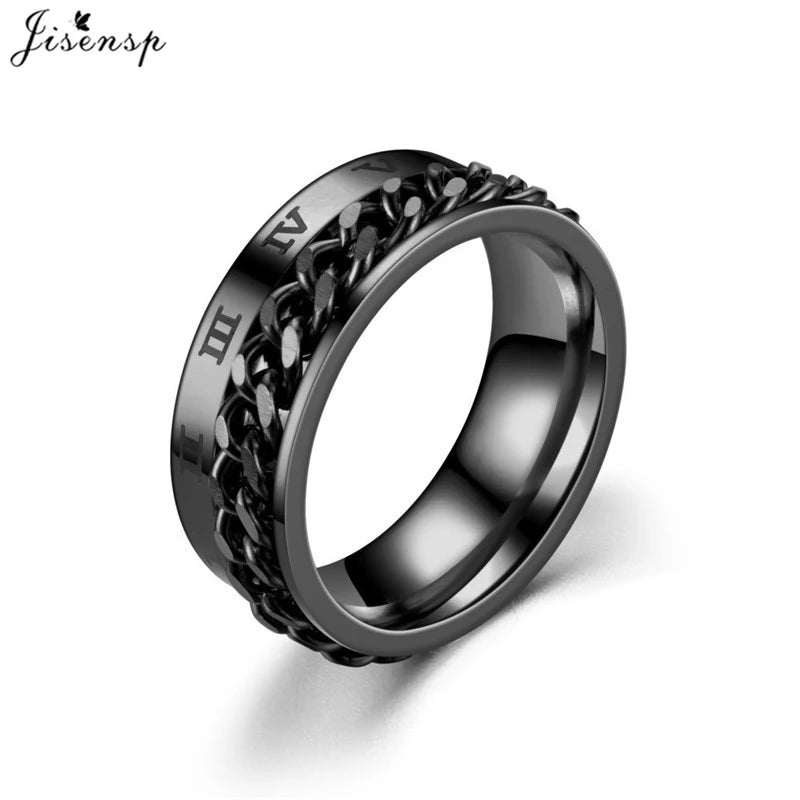 Rotatable Chain Fidget Ring for Men - Jeglowstore