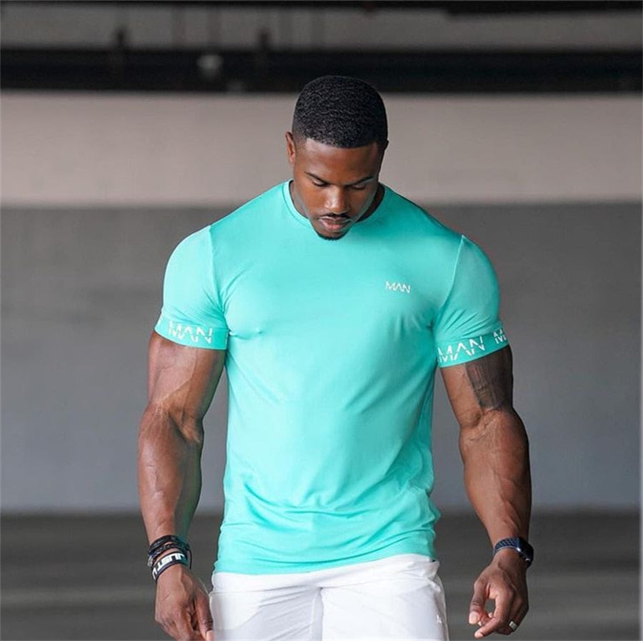 Short-sleeved Gyms Fitness T-shirt
