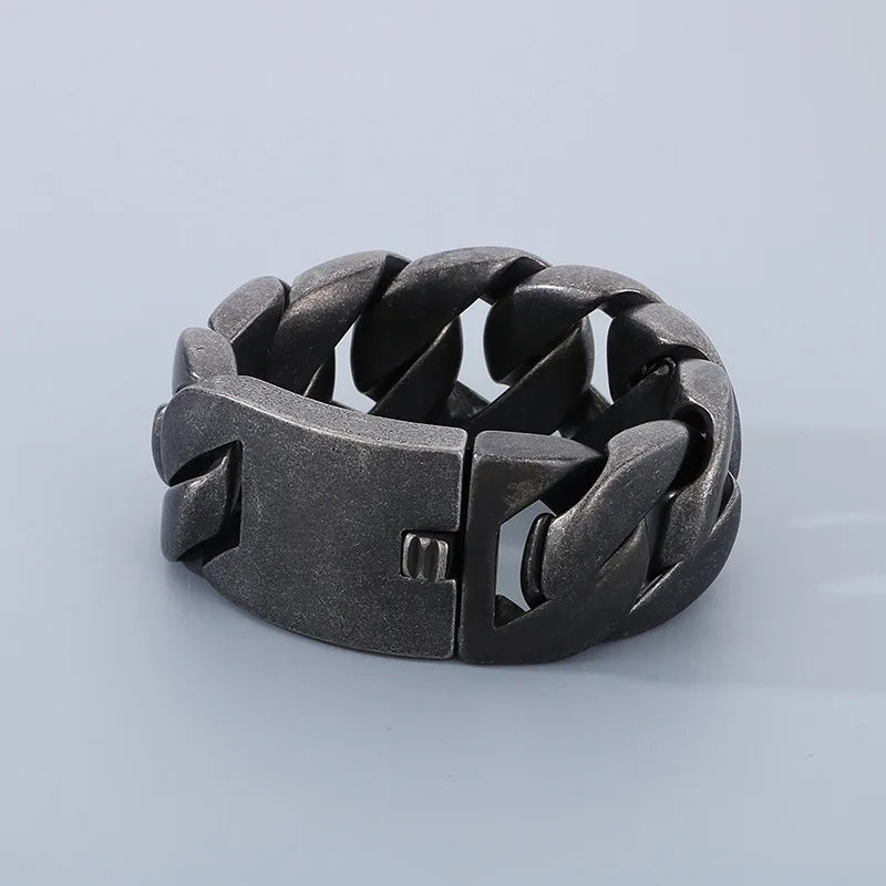 Silver Tone Cuban Curb Bracelet - Jeglowstore