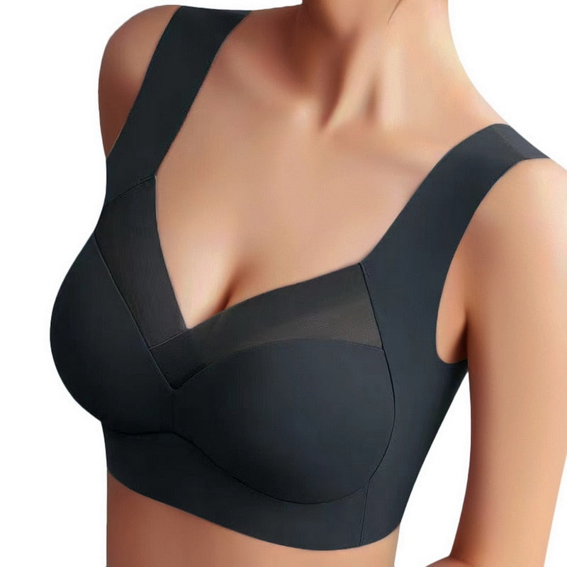 Sexy Seamless Bra Underwear for Women Push Up Anti-Sagging No Steel Ring Thin Beauty Vest Sports Running Shockproof Bra