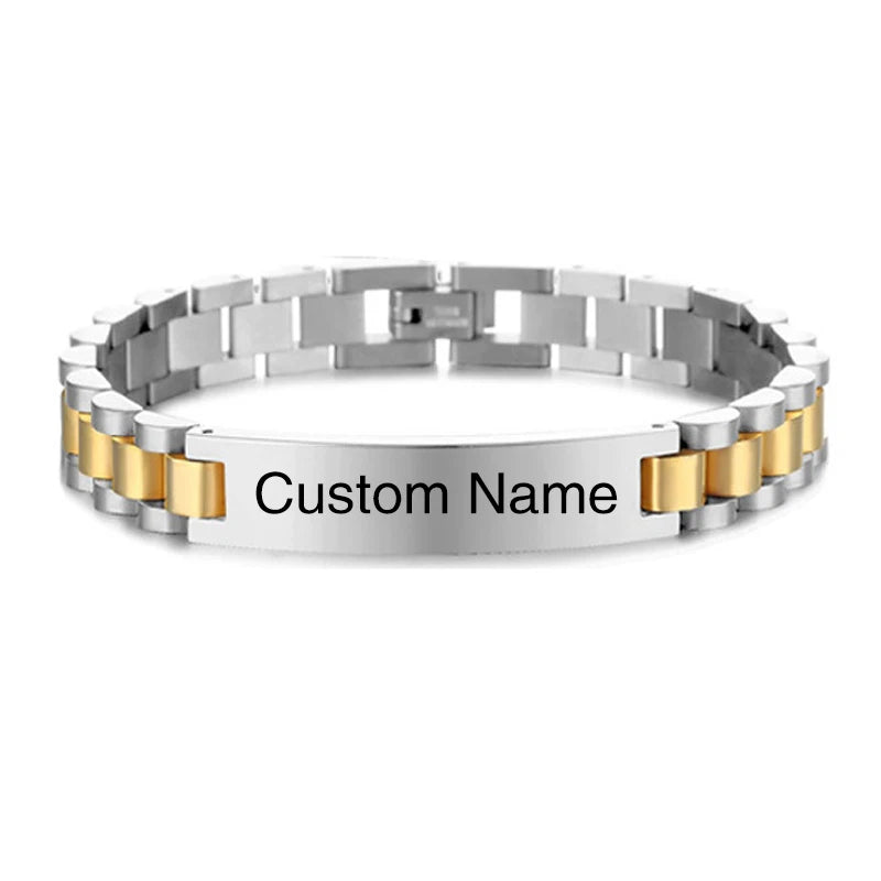 Personalized Stainless Steel ID Bracelet - Jeglowstore