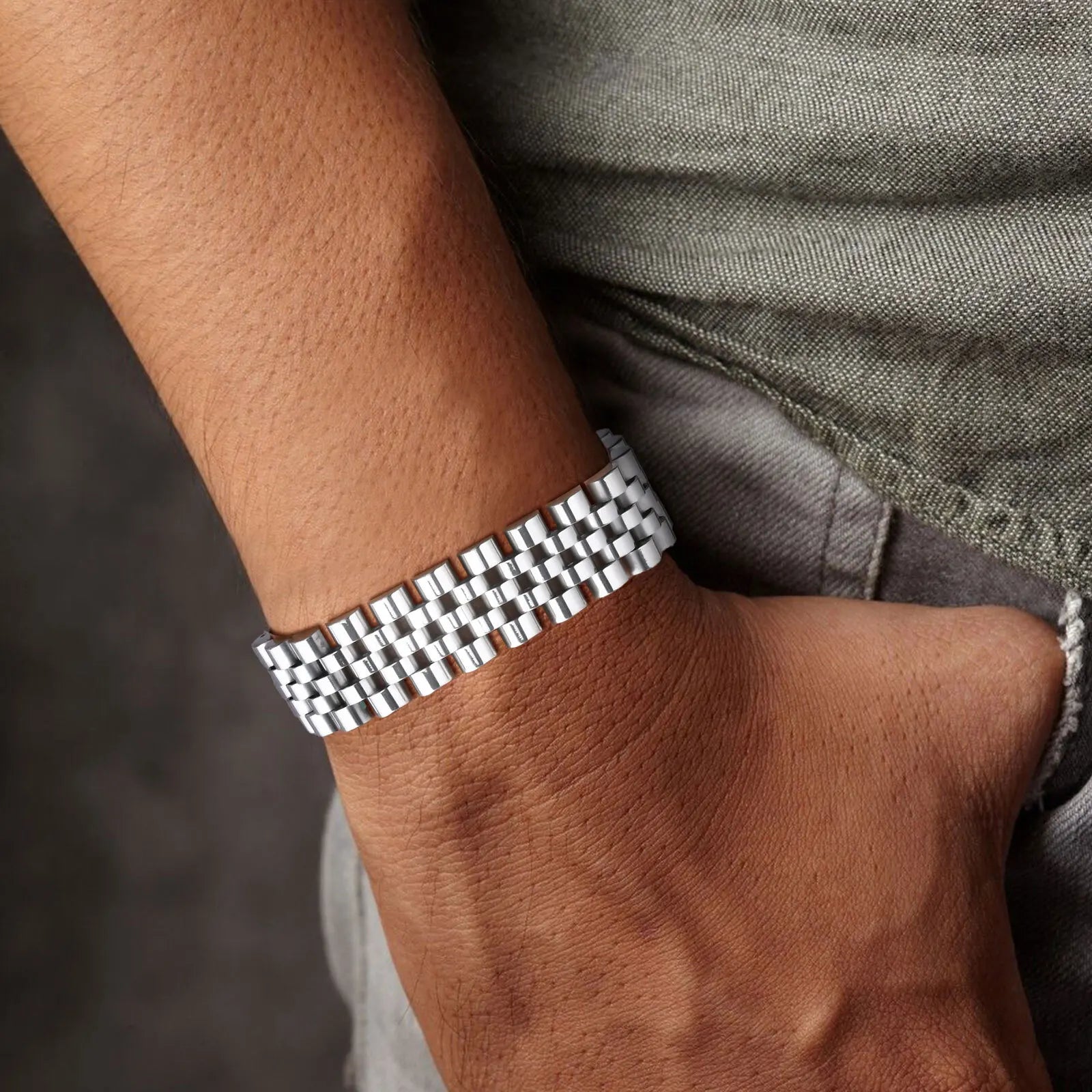 Men’s Business Style Steel Bracelet - Jeglowstore