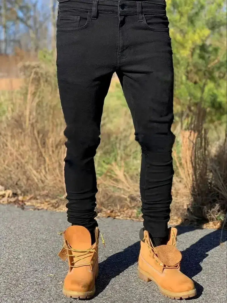 Slim-fit Men'S Washed Jeans - Jeglowstore