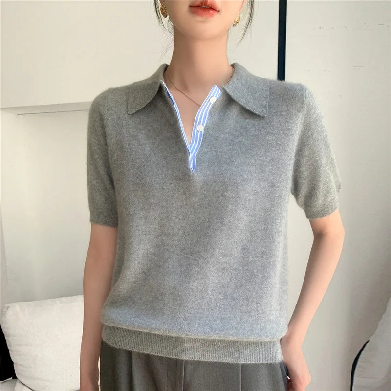 Women’s Autumn Winter Knit T shirt - Jeglowstore