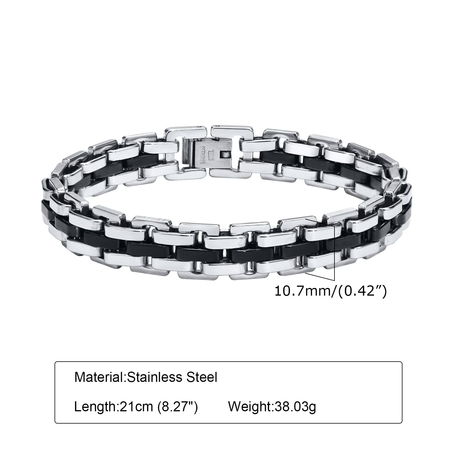 Men’s Stainless Steel Chain Bracelet - Jeglowstore