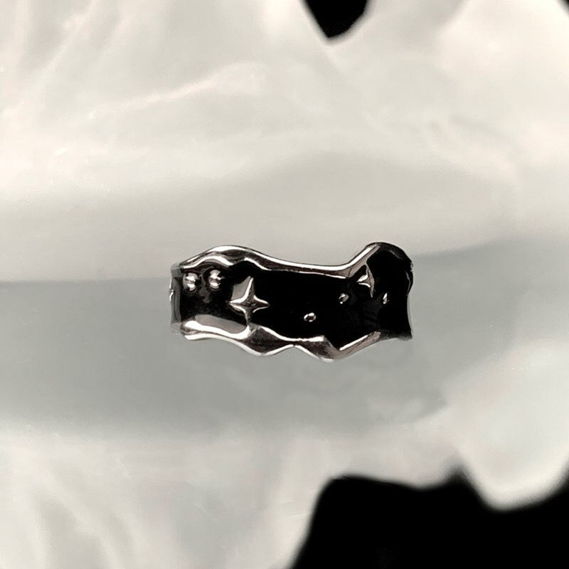 Women's Ring Simple Star Ring Open Mouth Adjustable Awning Send Girlfriend Girlfriends Gift Jewellery Jewellery