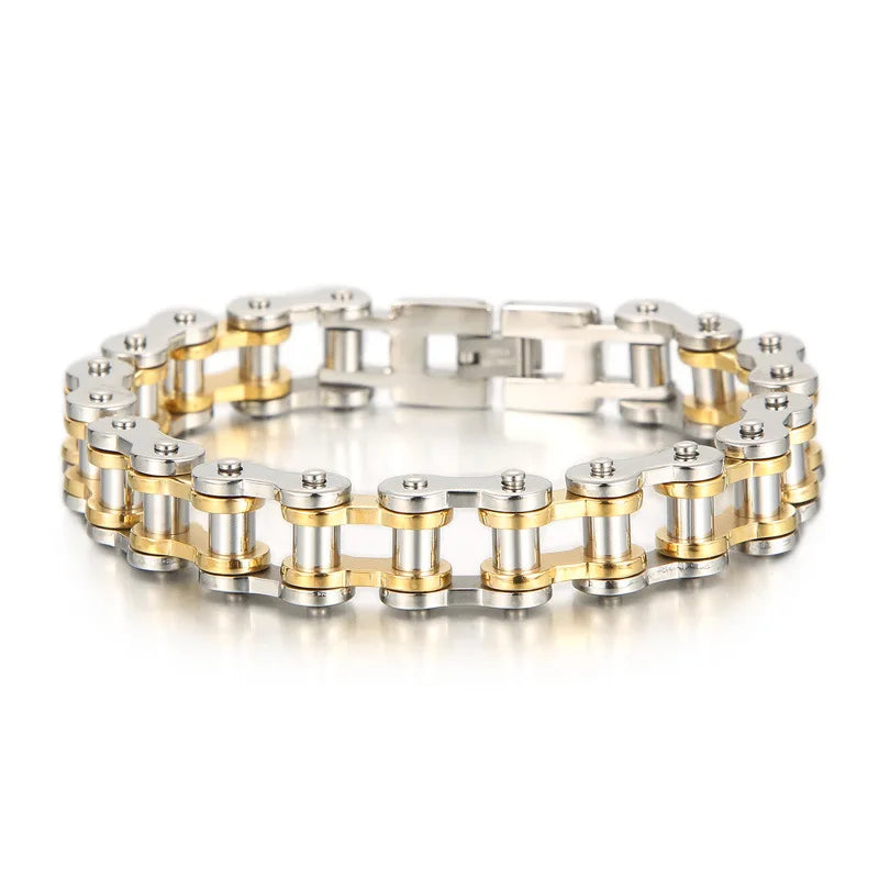 Retro Heavy Stainless Steel Motorcycle Chain Bracelet - Jeglowstore
