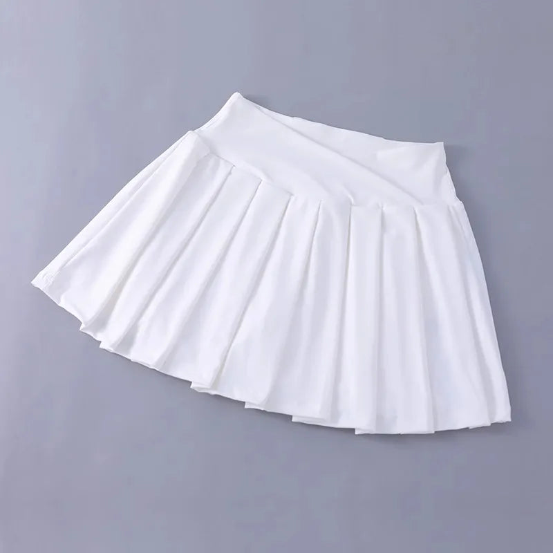 High Waist Tennis Pleated Skort - Jeglowstore