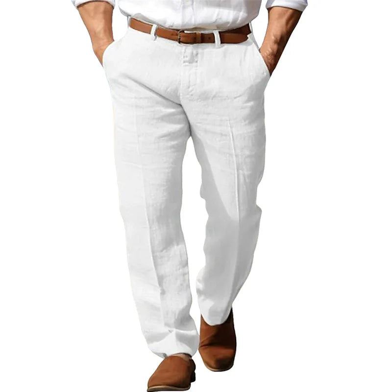 Men’s Formal Linen Summer Pantsj - Jeglowstore