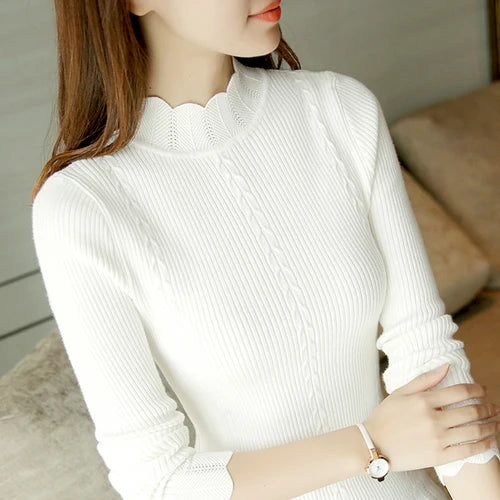 Women’s Basic Slim Fit Sweater - Jeglowstore