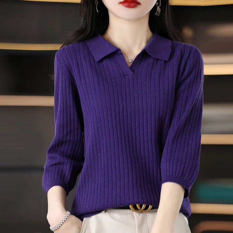 Women’s Cotton Polo Knit T shirt