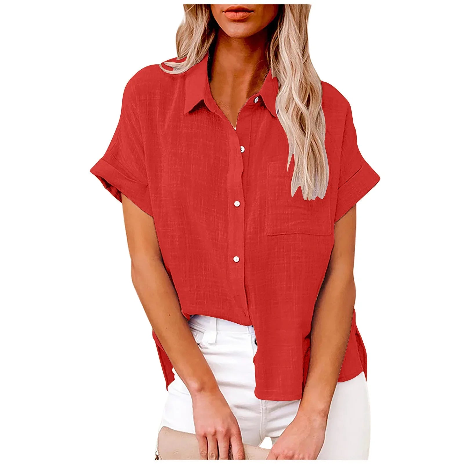 Women’s Short Sleeve Linen Top