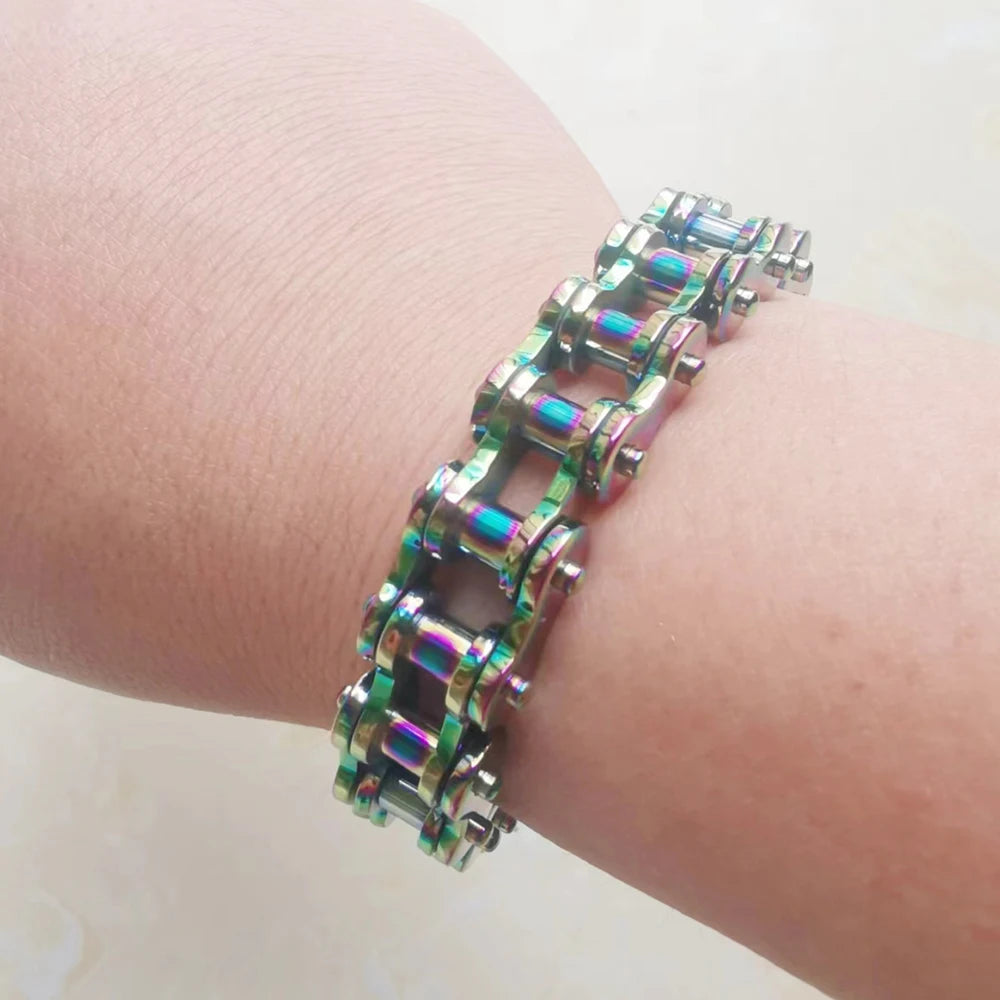 Retro Heavy Stainless Steel Motorcycle Chain Bracelet - Jeglowstore