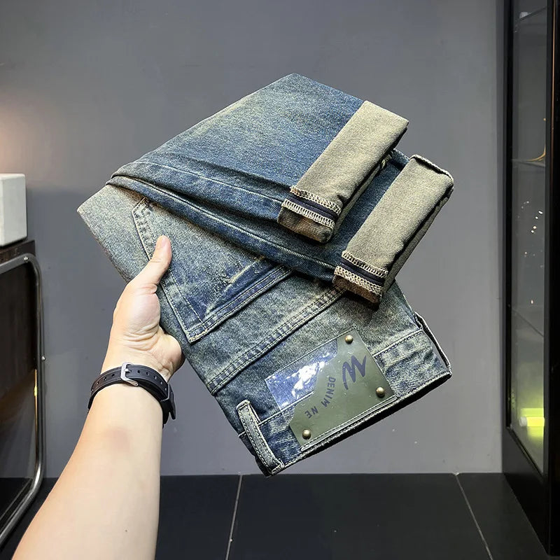 Vintage Washed Distressed Men’s Jeans