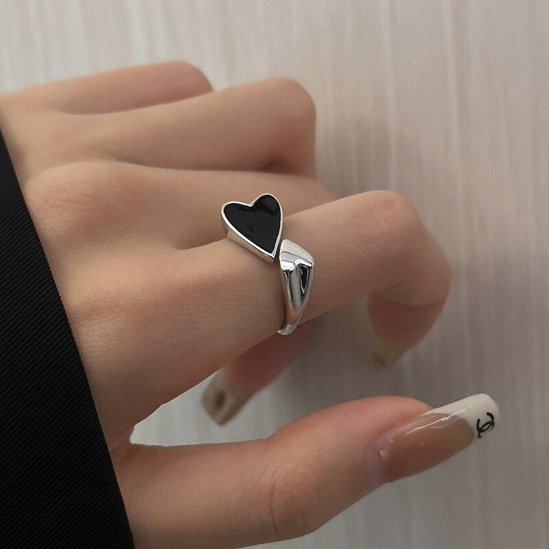 2023 New Arrival Irregular Hollow Silver Color Wide Ring Female Fashion Retro Unique Design Handmade Jewelry Gifts