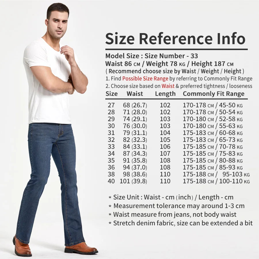 Men’s Classic Bootcut Jeans - Jeglowstore