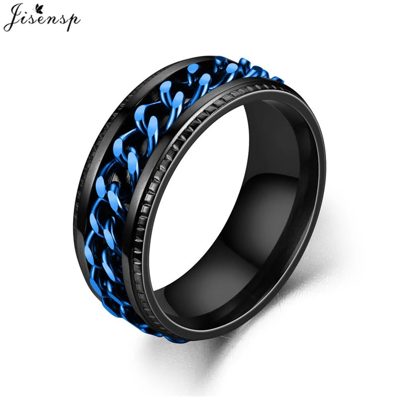 Rotatable Chain Fidget Ring for Men - Jeglowstore