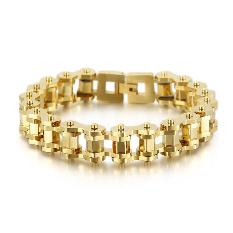 Retro Heavy Stainless Steel Motorcycle Chain Bracelet - Jeglowstore