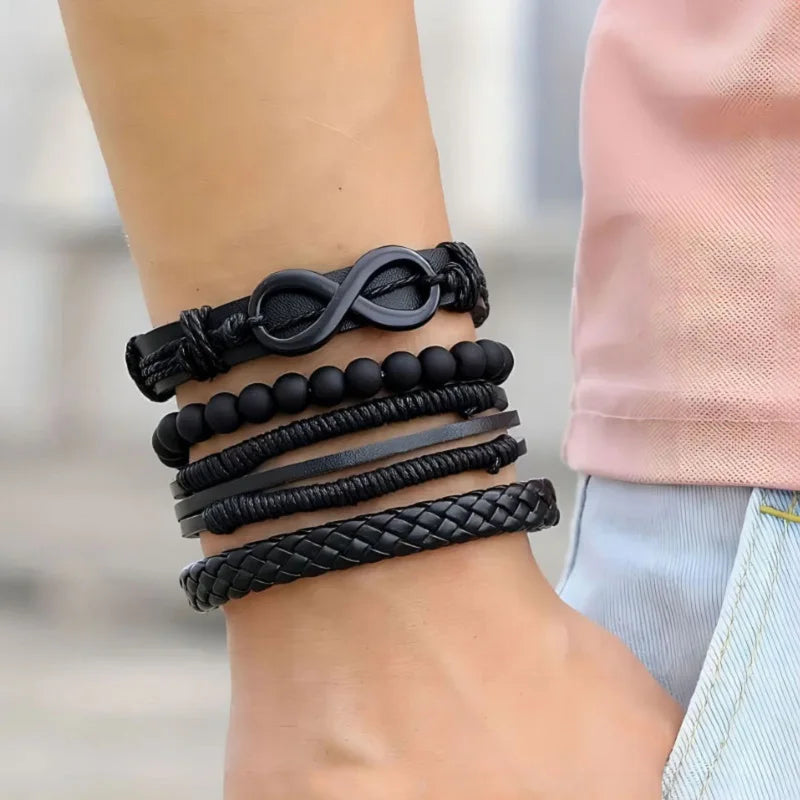 Rock Gothic Multilayer Leather Bracelet - Jeglowstore