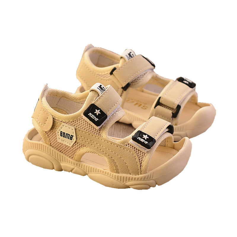 2022 Summer Children Shoes Boys Soft Soles Beach Shoes Male Baby Baotou Anti-kick Children's Sandals Princepard Summer Sandals
