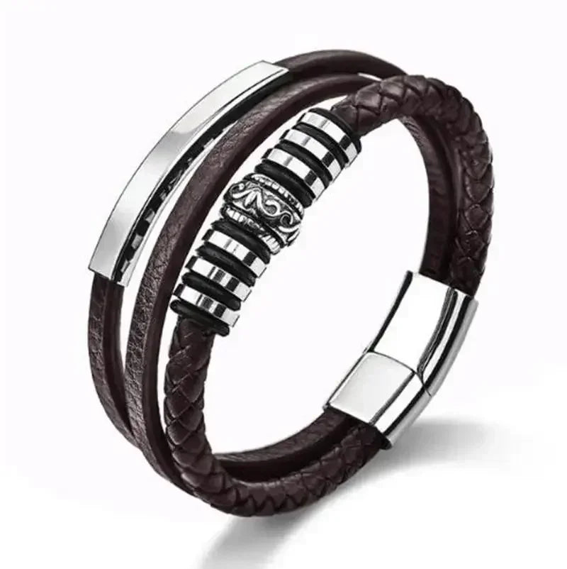 Men’s Handmade Leather Infinity Bracelet - Jeglowstore