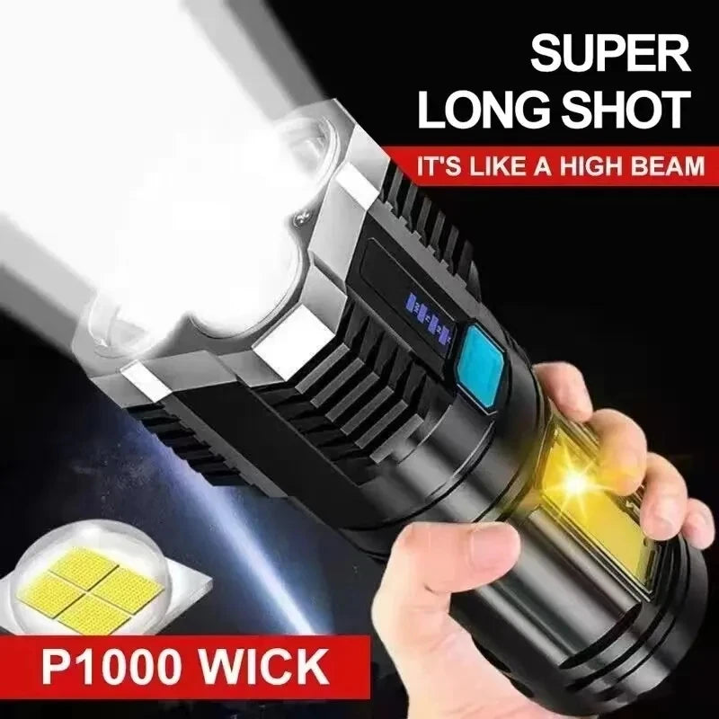 Led Mini Diving Rechargeable High Lumens Torch Long Range Powerful Camping Taschenlampe Linterna Flashlights - Jeglowstore