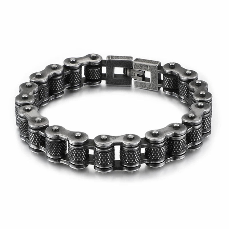 Retro Heavy Stainless Steel Motorcycle Chain Bracelet - Jeglowstore