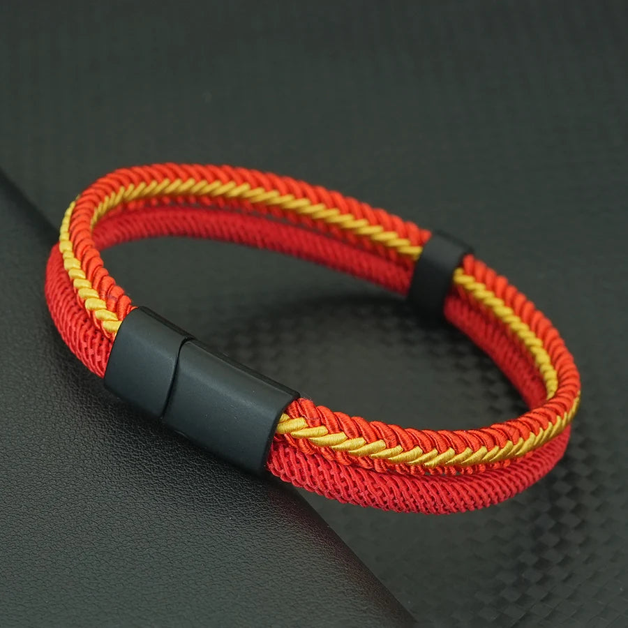 Men’s Charm Rope Wrap Bracelet - Jeglowstore