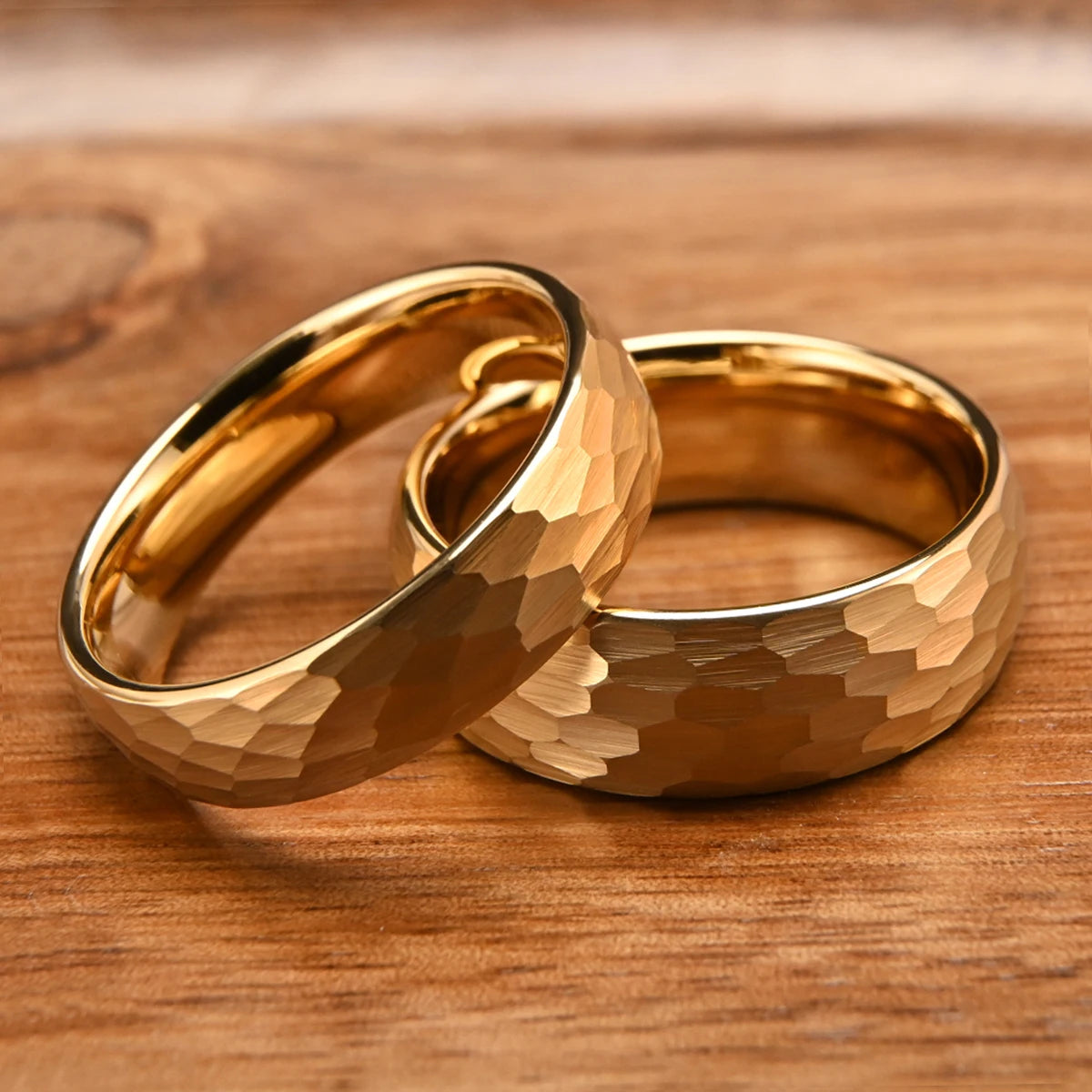 Hammered Tungsten Carbide Wedding Ring - Jeglowstore