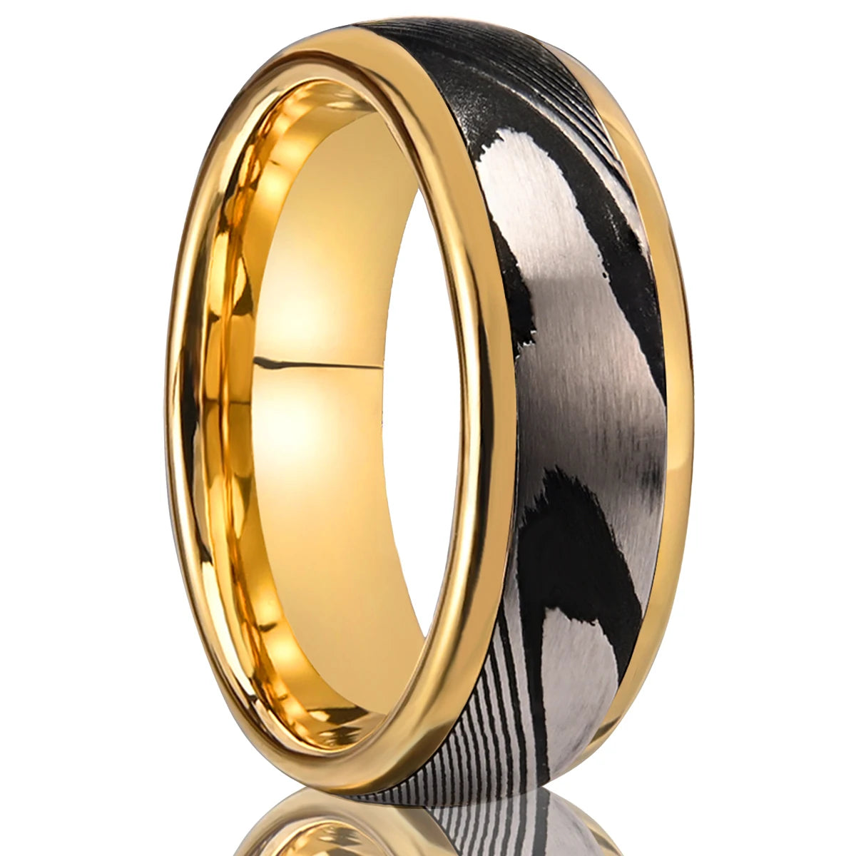 8mm Damascus Steel Wedding Ring - Jeglowstore