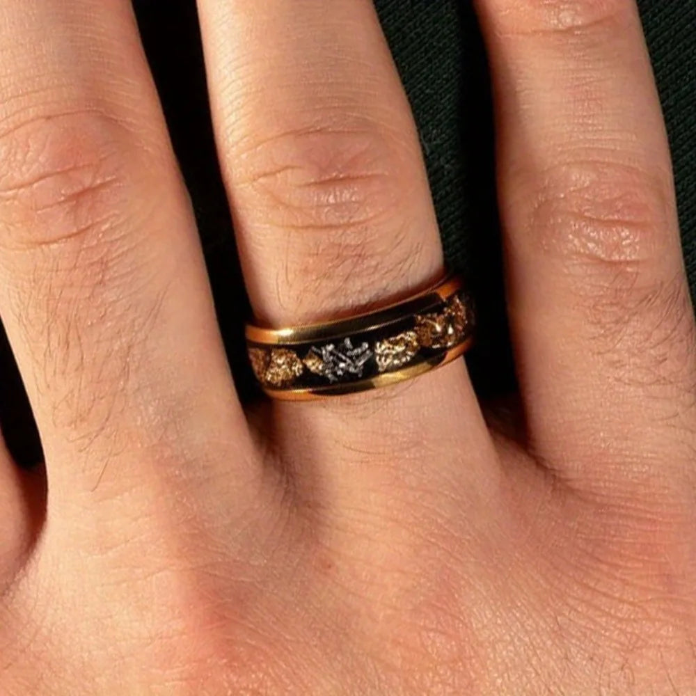 Gold Stainless Steel Men’s Ring - Jeglowstore