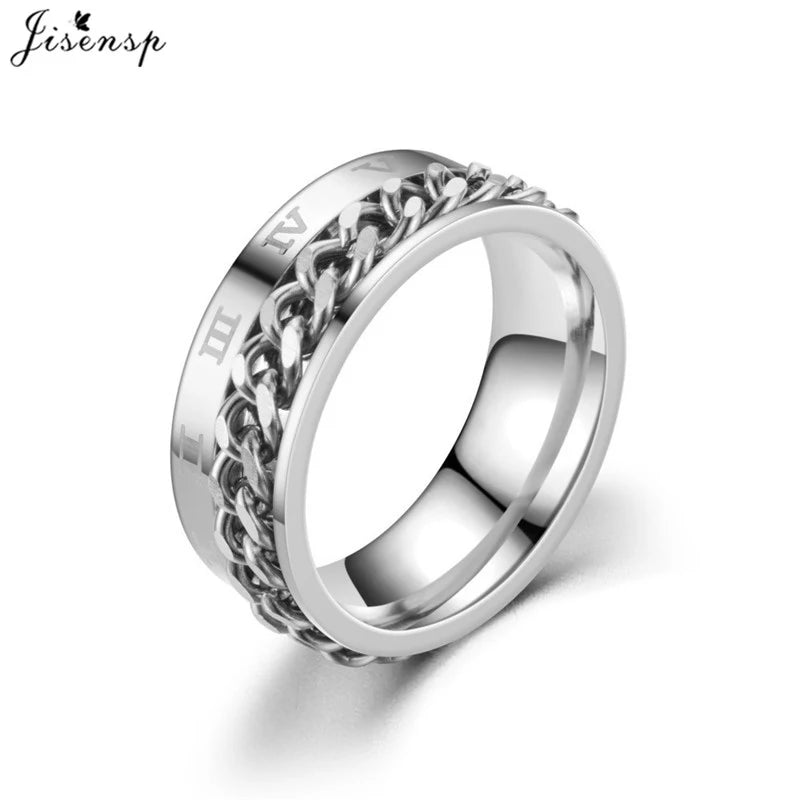 Rotatable Chain Fidget Ring for Men - Jeglowstore