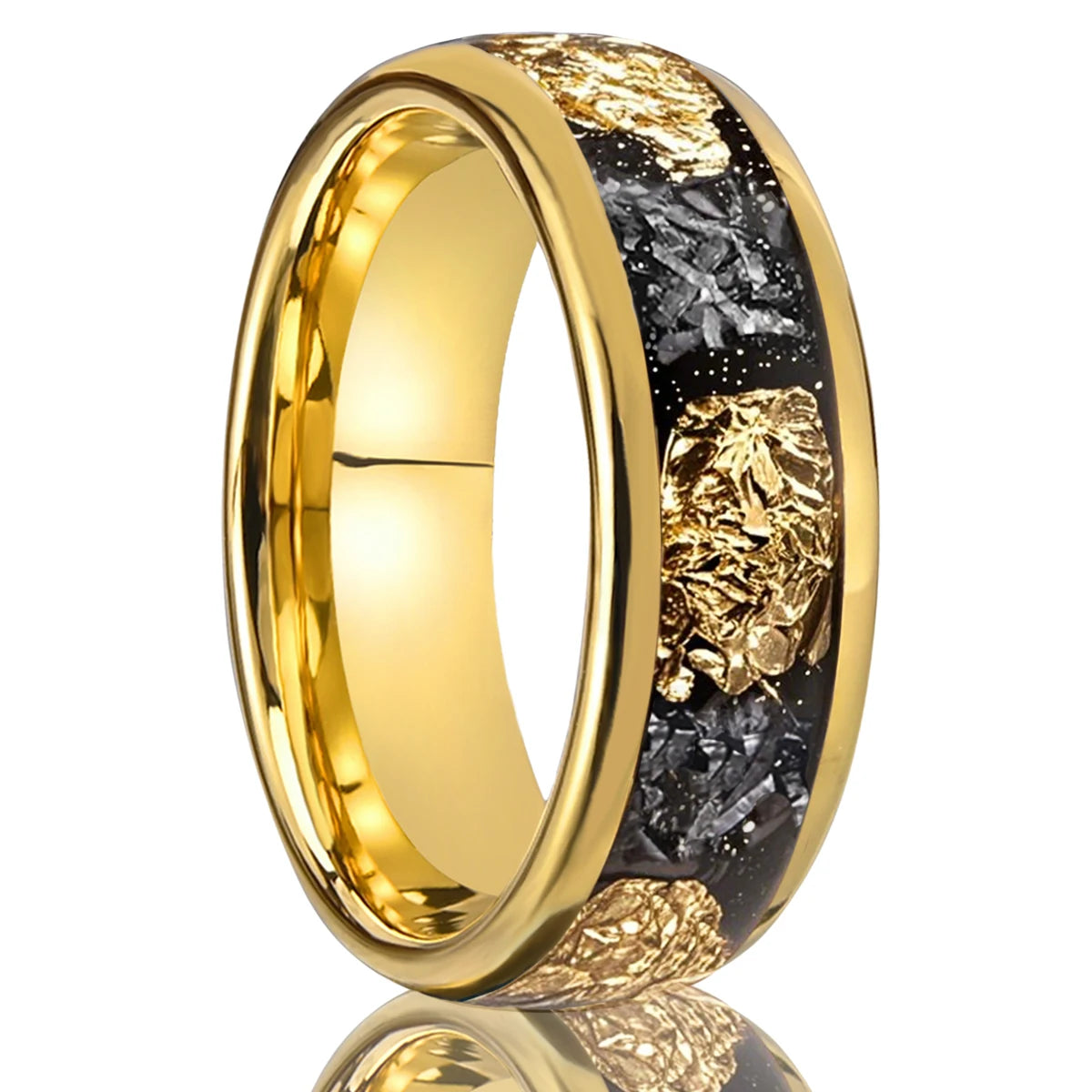 8mm Meteorite Tungsten Wedding Ring - Jeglowstore
