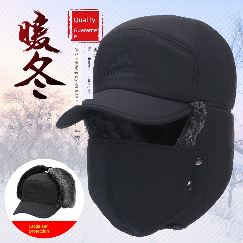 Middle-Aged and Elderly Men Winter Dad Fleece Thickened Ushanka