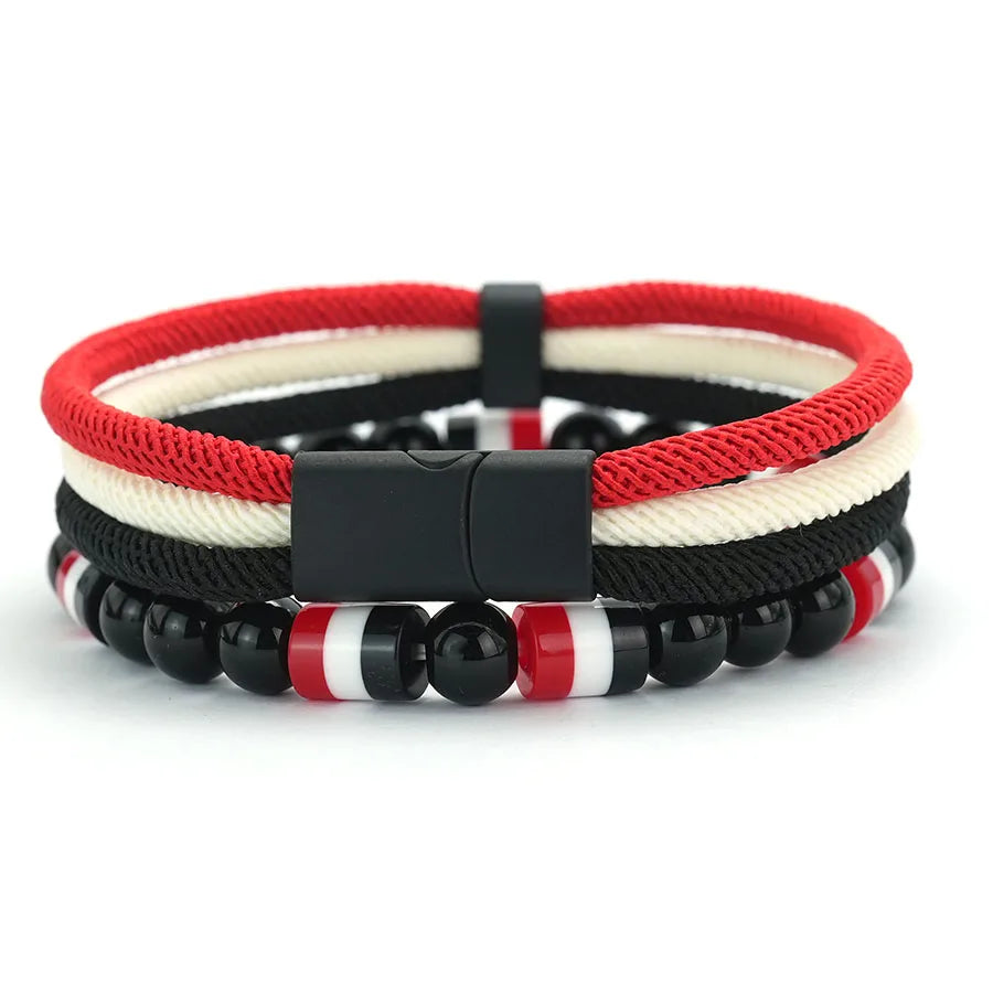 Men’s 4mm String Bracelet Set - Jeglowstore